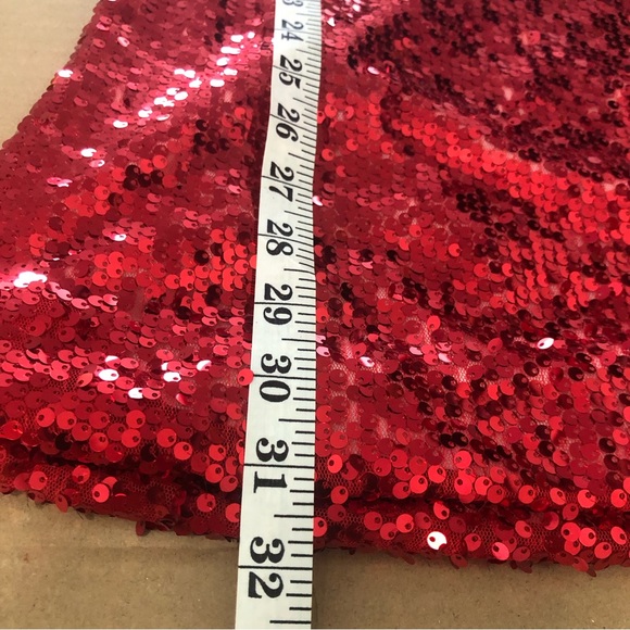 SEQUIN RED TANK or MINI DRESS SZ S - Picture 11 of 16